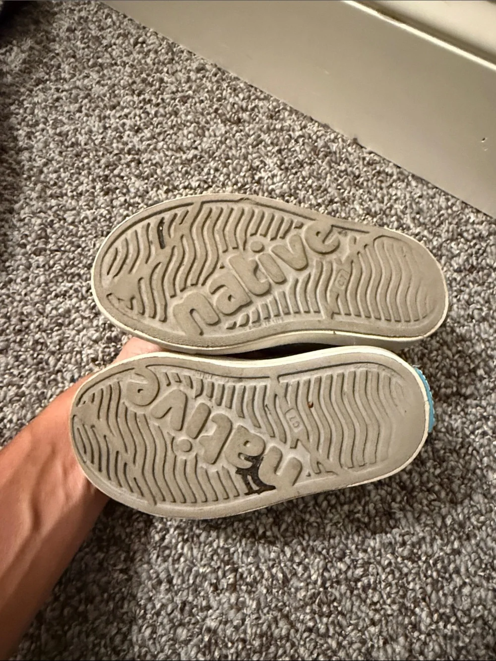Native Kids Slip-On Water Shoes in Light Gray with White Toe